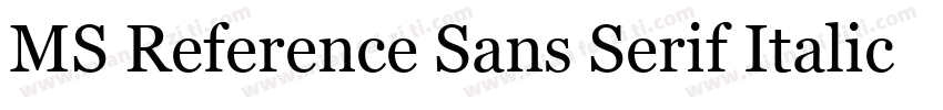 MS Reference Sans Serif Italic字体转换